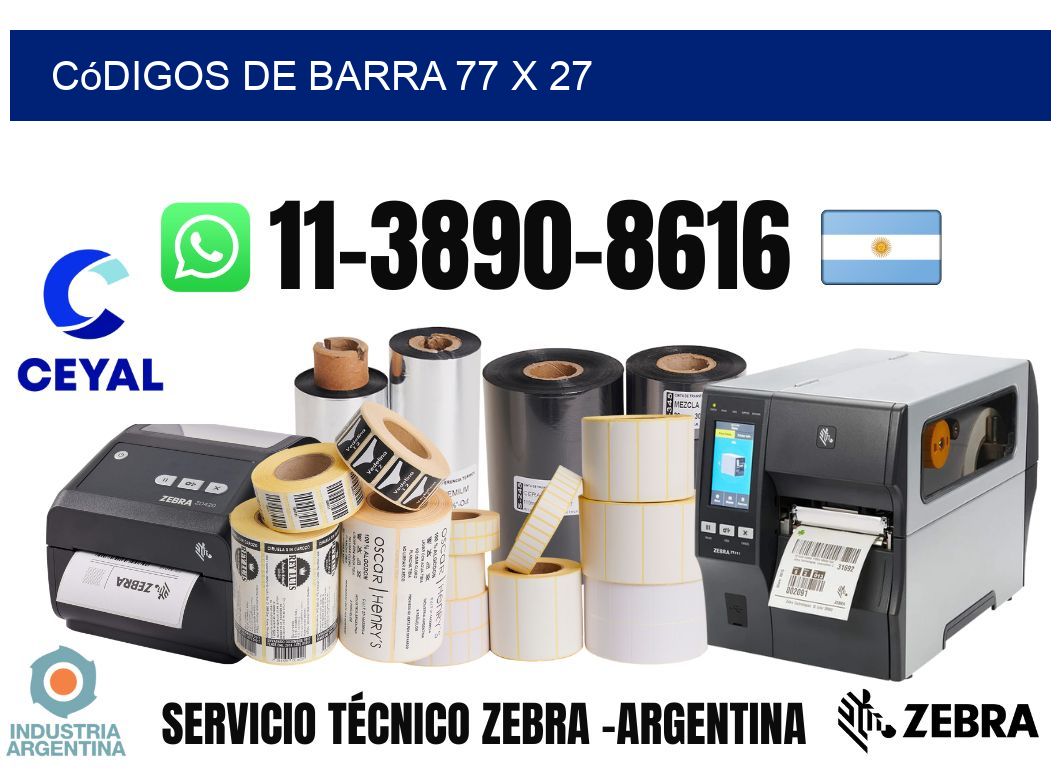 códigos de barra 77 x 27