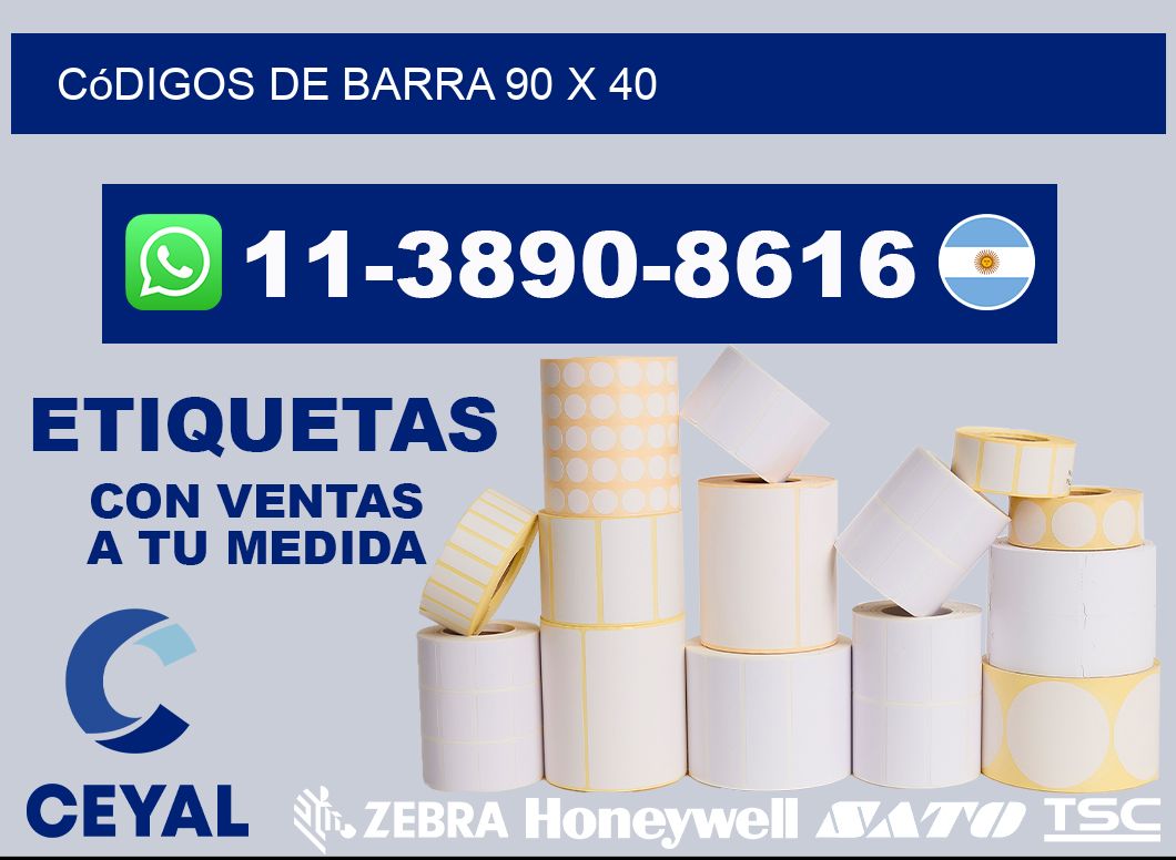 códigos de barra 90 x 40