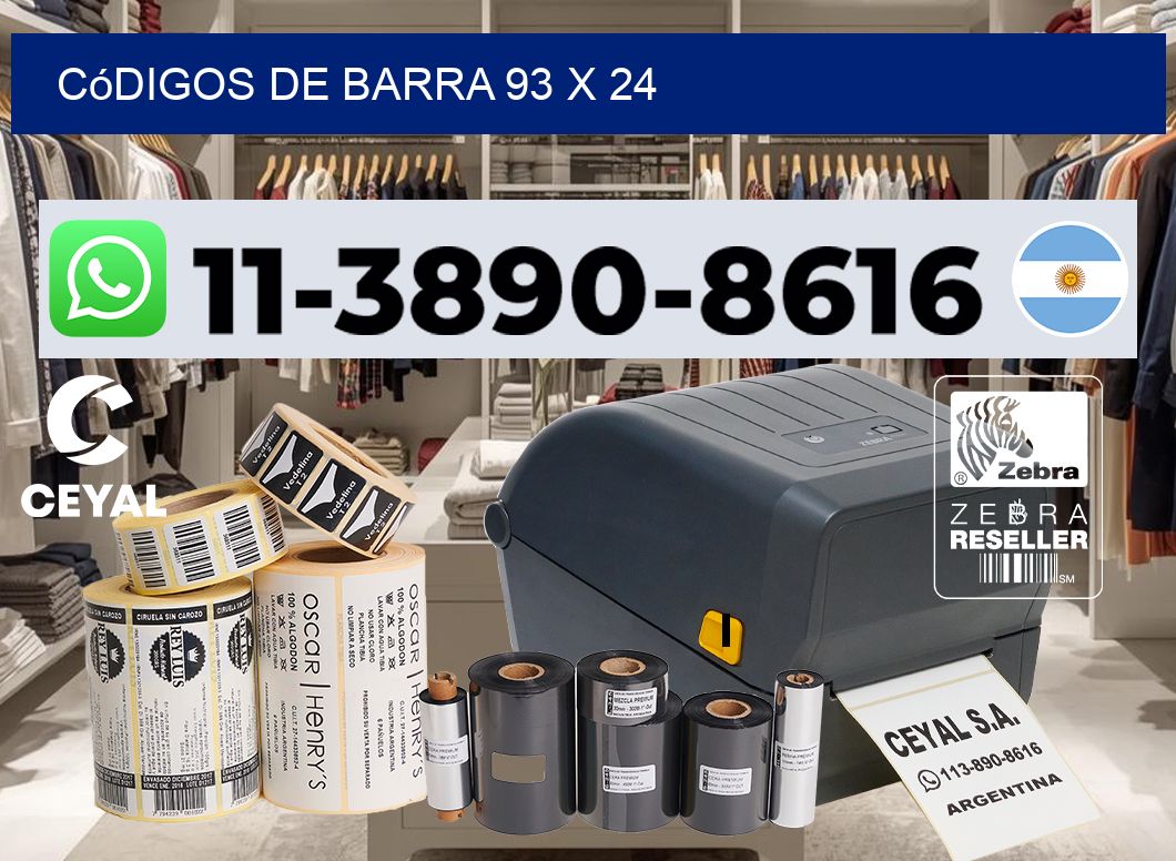 códigos de barra 93 x 24