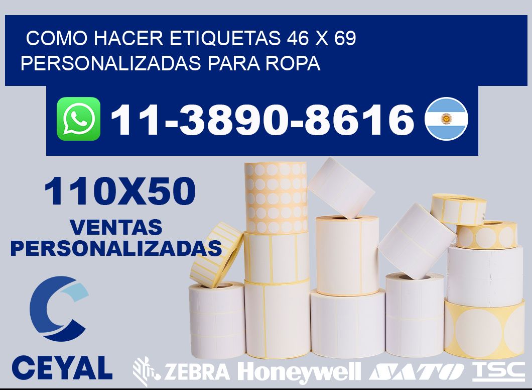 como hacer etiquetas 46 x 69 personalizadas para ropa