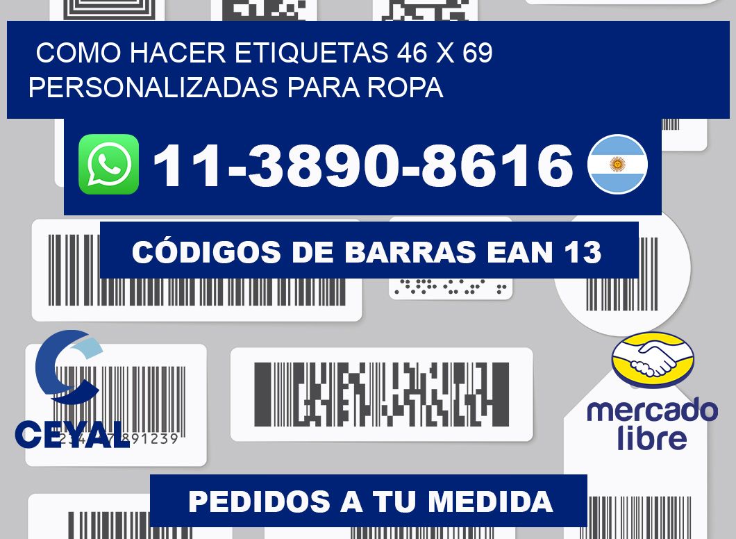 como hacer etiquetas 46 x 69 personalizadas para ropa