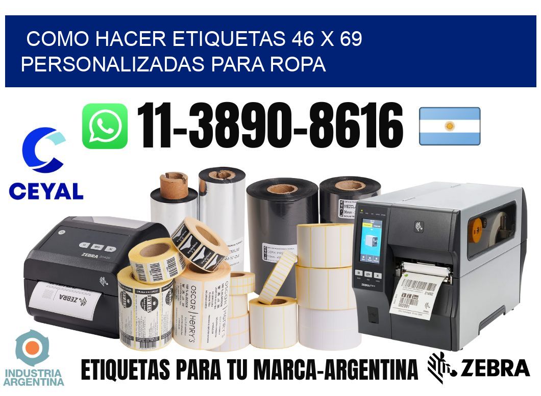 como hacer etiquetas 46 x 69 personalizadas para ropa