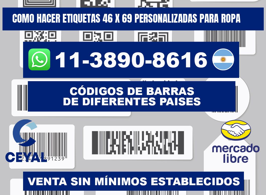 como hacer etiquetas 46 x 69 personalizadas para ropa