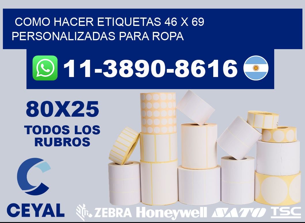 como hacer etiquetas 46 x 69 personalizadas para ropa