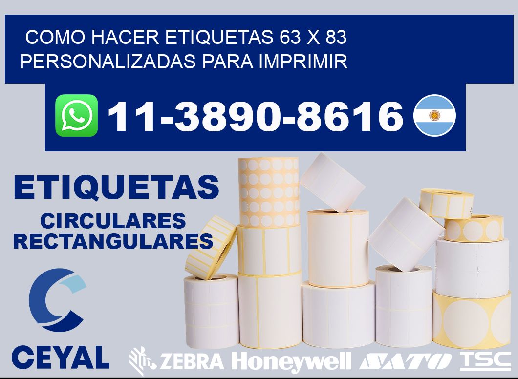 como hacer etiquetas 63 x 83 personalizadas para imprimir