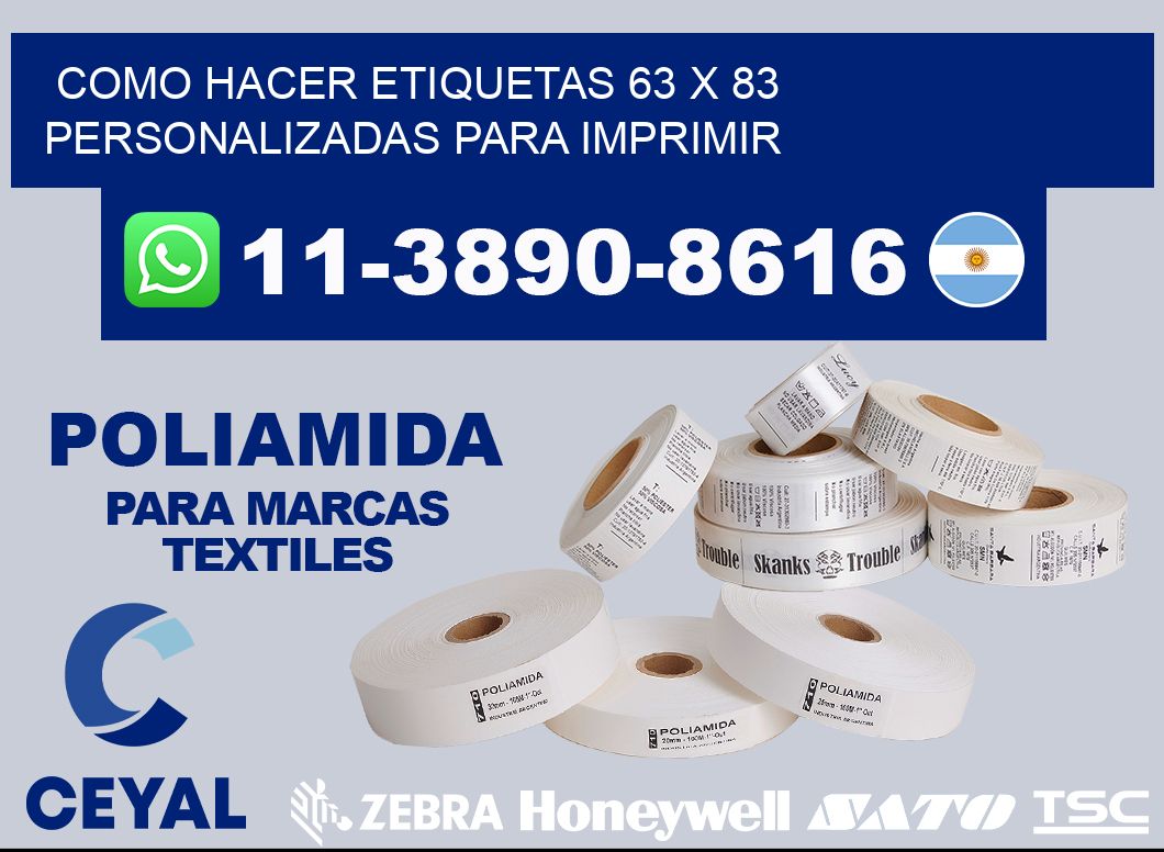 como hacer etiquetas 63 x 83 personalizadas para imprimir