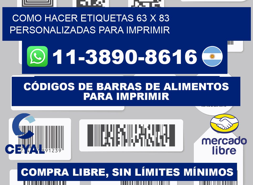 como hacer etiquetas 63 x 83 personalizadas para imprimir