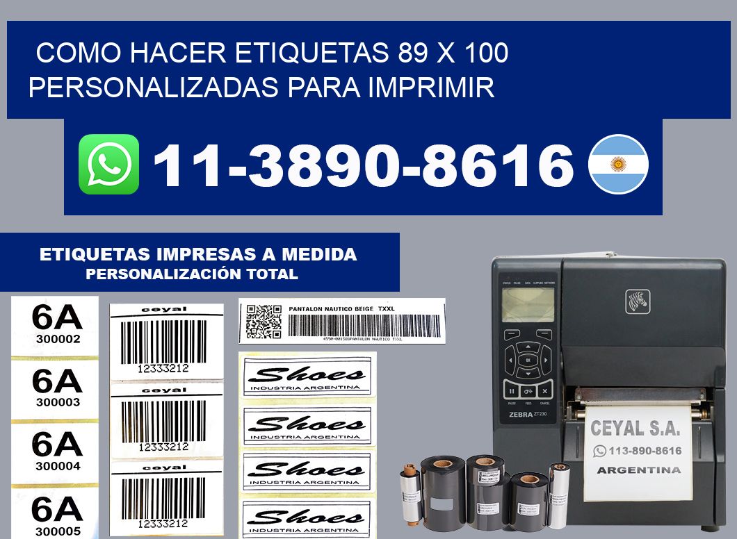 como hacer etiquetas 89 x 100 personalizadas para imprimir