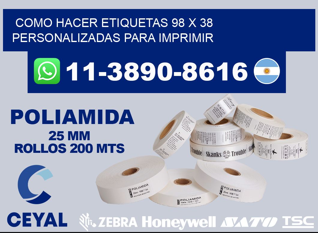 como hacer etiquetas 98 x 38 personalizadas para imprimir