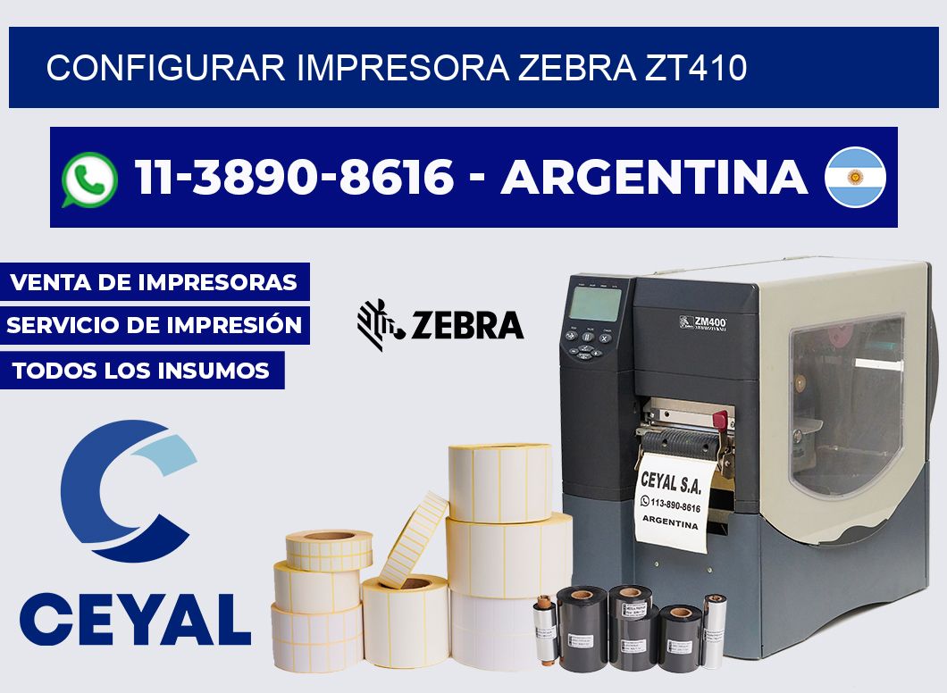 configurar impresora Zebra zt410