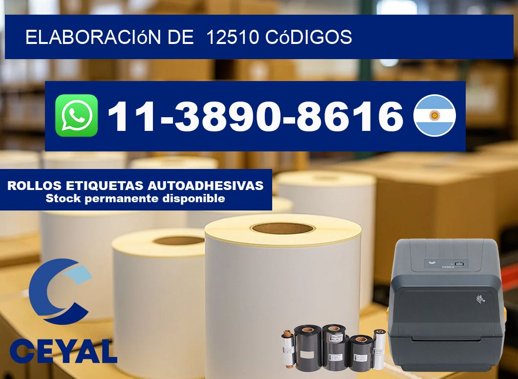 elaboración de  12510 códigos