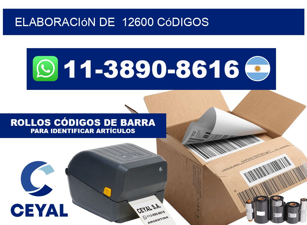 elaboración de  12600 códigos