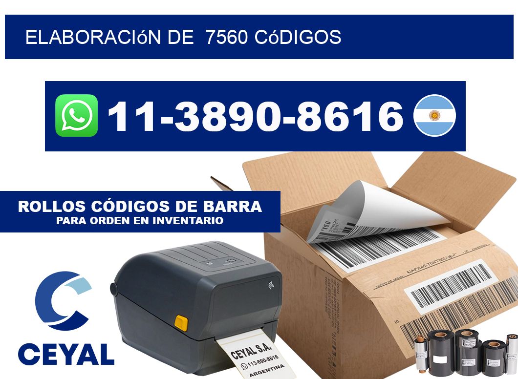 elaboración de  7560 códigos
