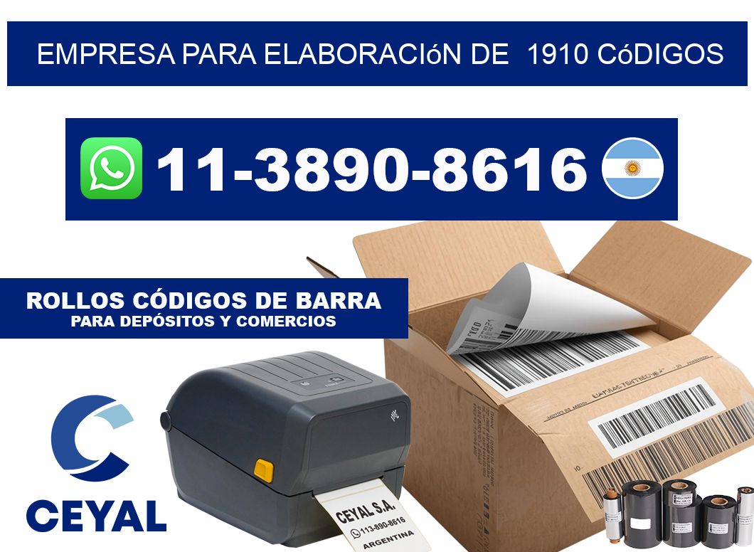 empresa para elaboración de  1910 códigos