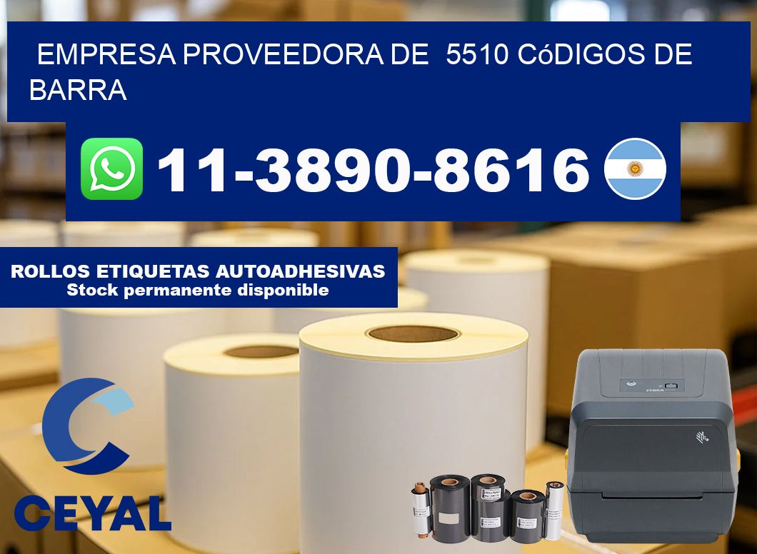 empresa proveedora de  5510 códigos de barra