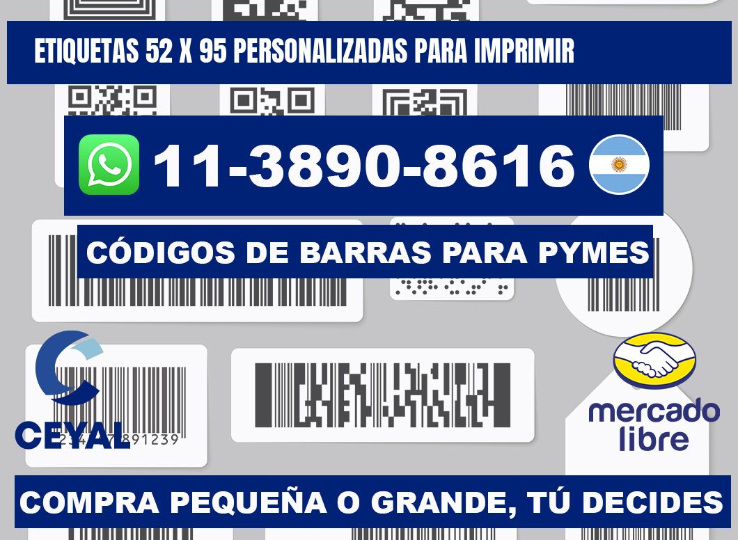 etiquetas 52 x 95 personalizadas para imprimir