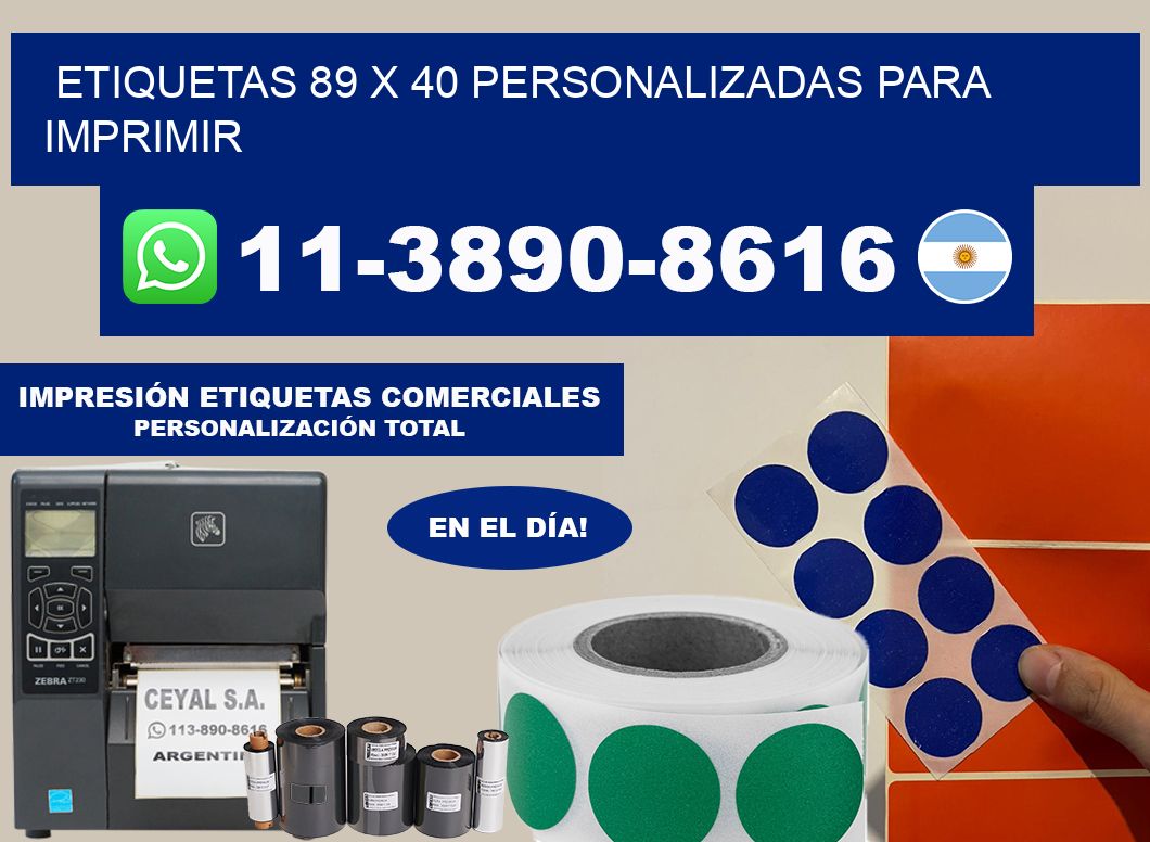 etiquetas 89 x 40 personalizadas para imprimir