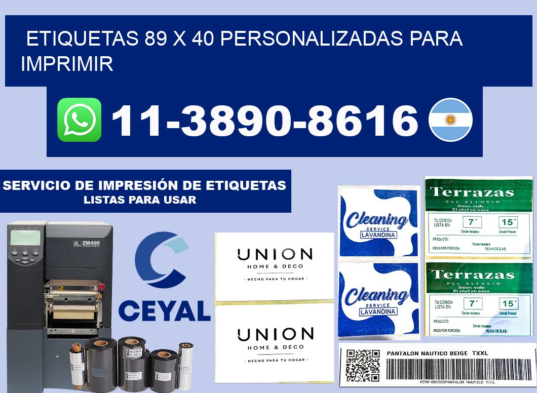 etiquetas 89 x 40 personalizadas para imprimir