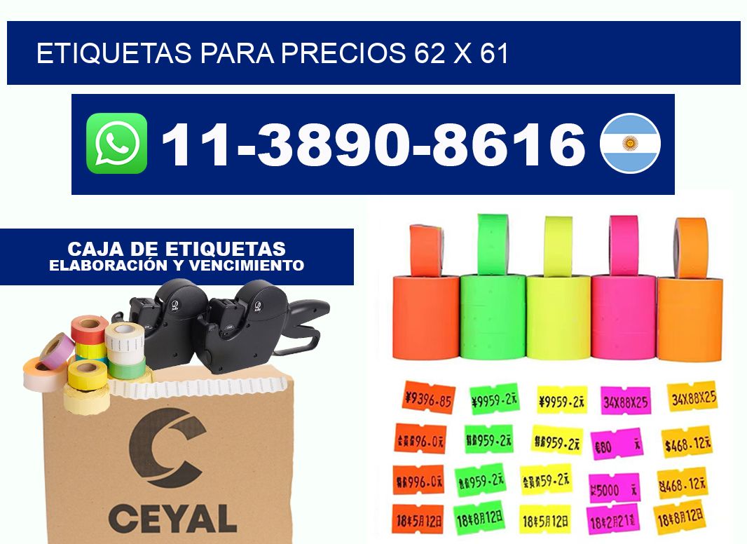 etiquetas para precios 62 x 61