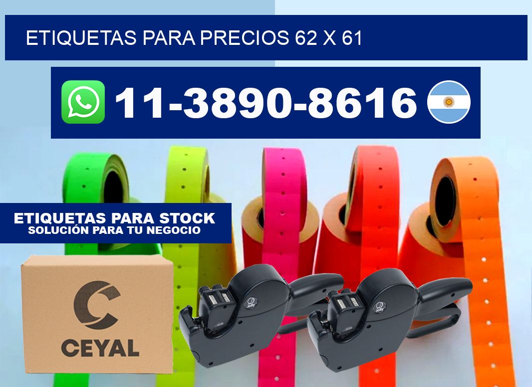 etiquetas para precios 62 x 61