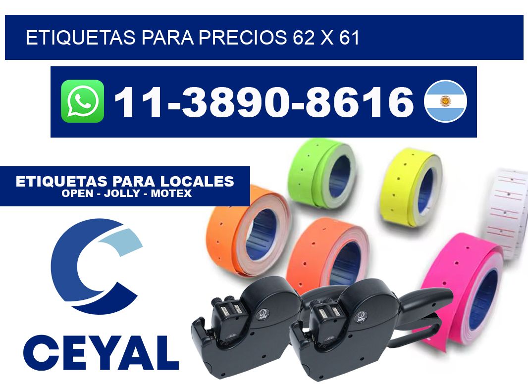 etiquetas para precios 62 x 61