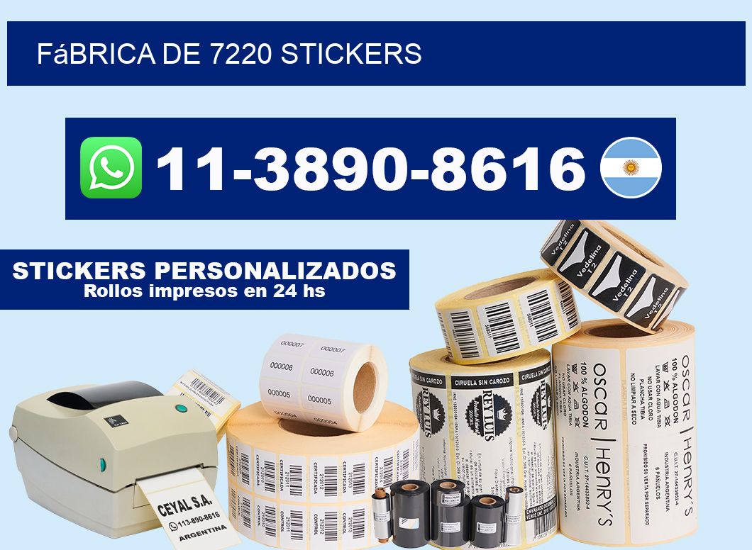 fábrica de 7220 stickers