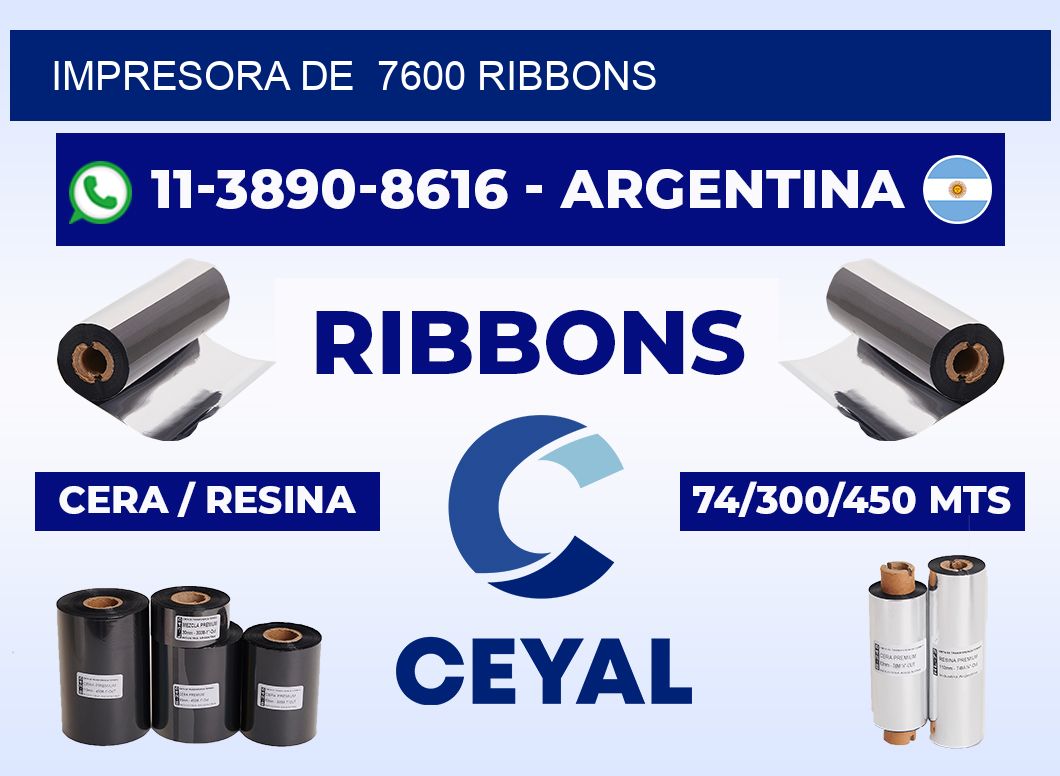 impresora de  7600 ribbons