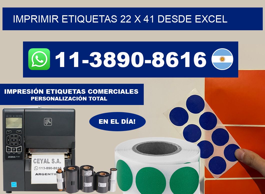 imprimir etiquetas 22 x 41 desde excel
