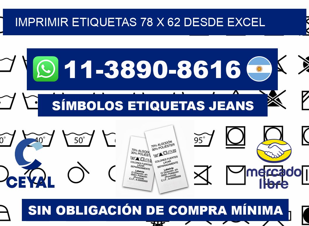 imprimir etiquetas 78 x 62 desde excel