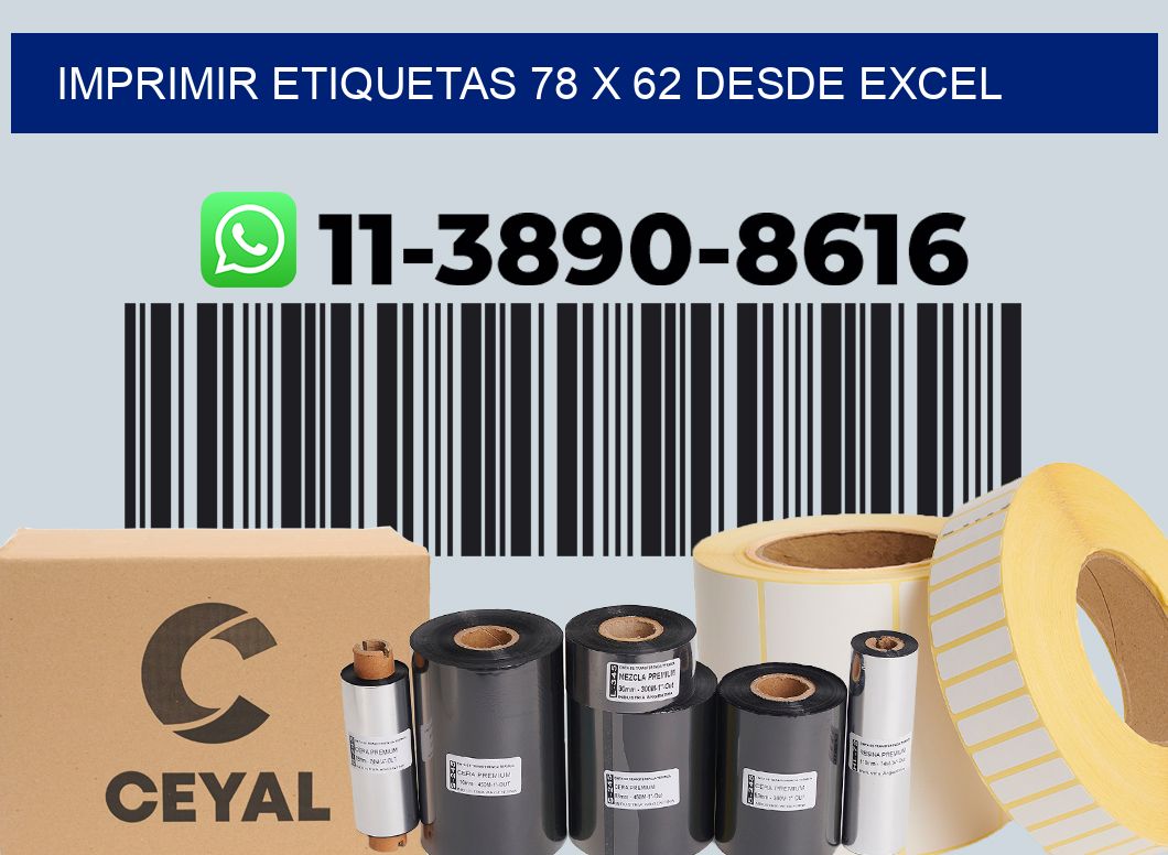 imprimir etiquetas 78 x 62 desde excel