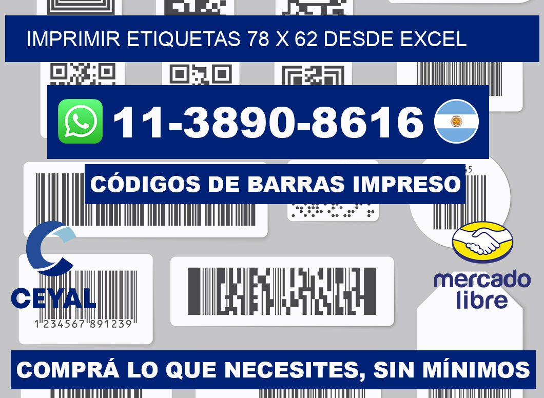 imprimir etiquetas 78 x 62 desde excel