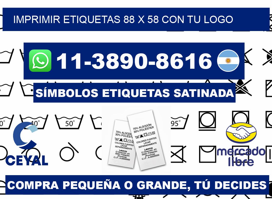 imprimir etiquetas 88 x 58 con tu logo