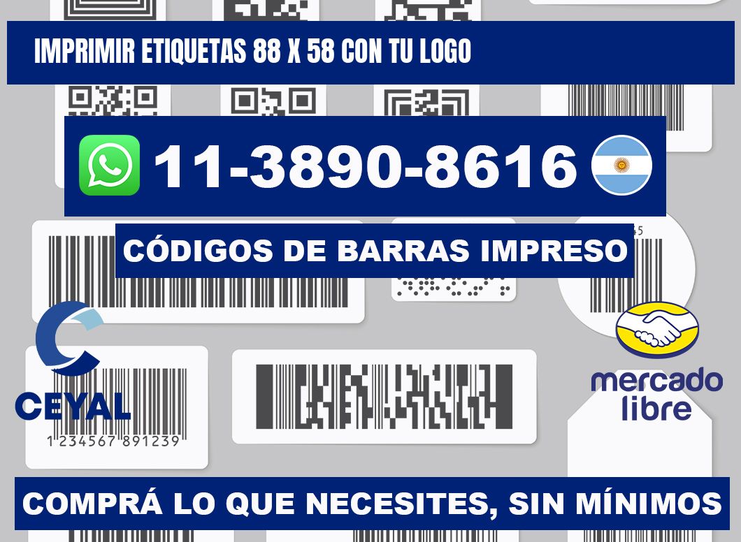 imprimir etiquetas 88 x 58 con tu logo