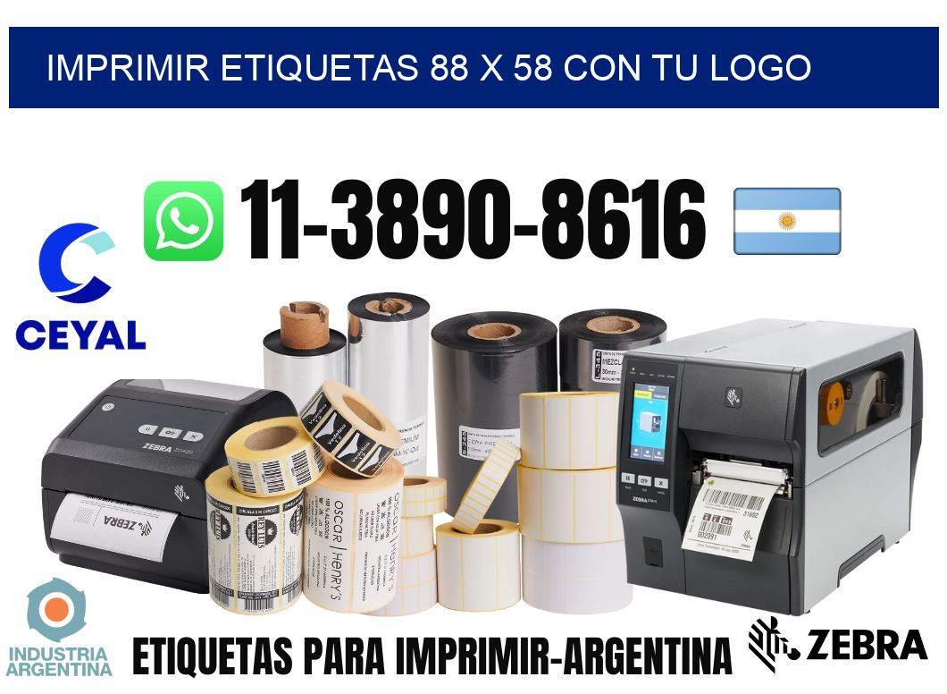imprimir etiquetas 88 x 58 con tu logo