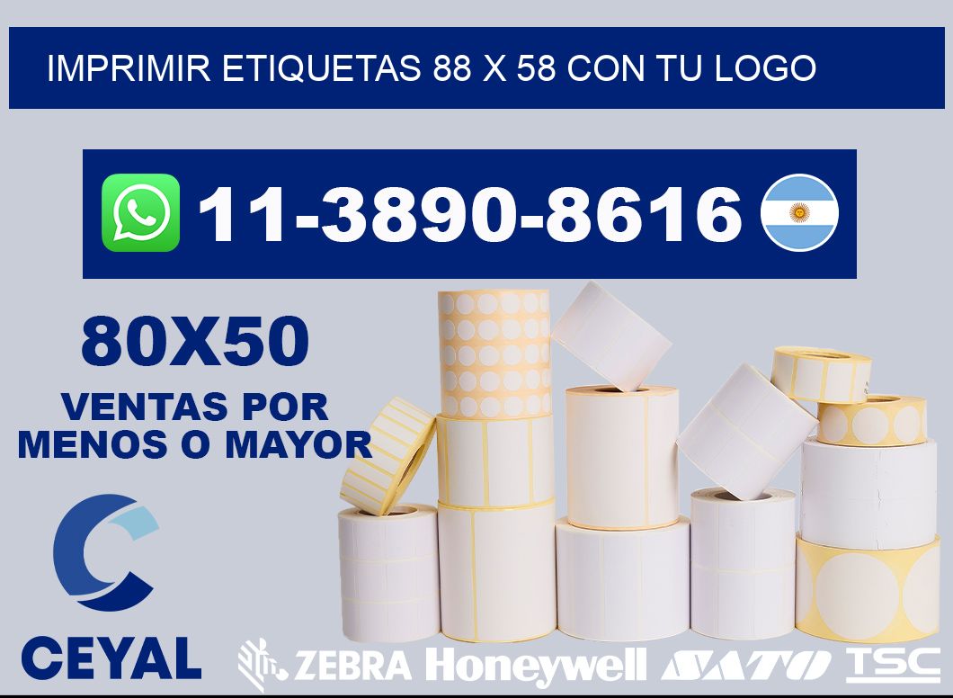 imprimir etiquetas 88 x 58 con tu logo
