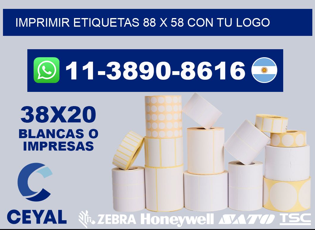 imprimir etiquetas 88 x 58 con tu logo