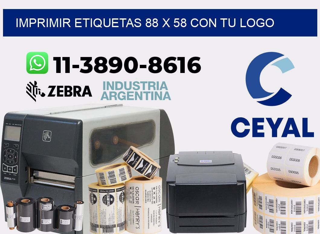 imprimir etiquetas 88 x 58 con tu logo