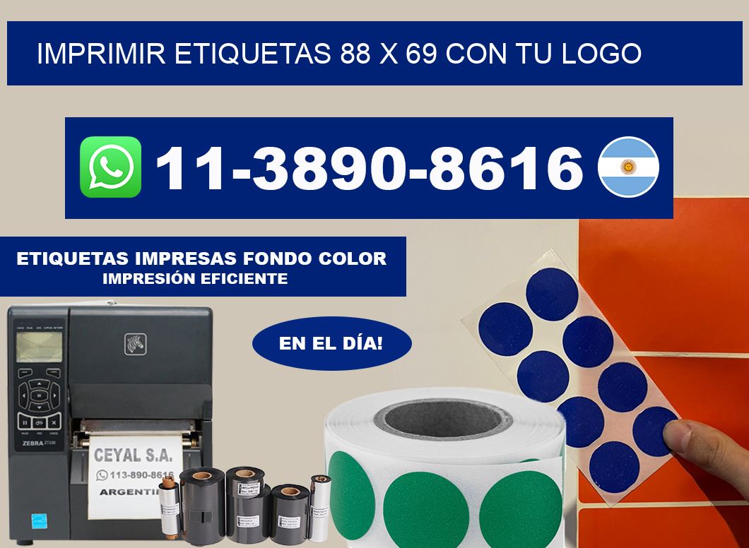 imprimir etiquetas 88 x 69 con tu logo