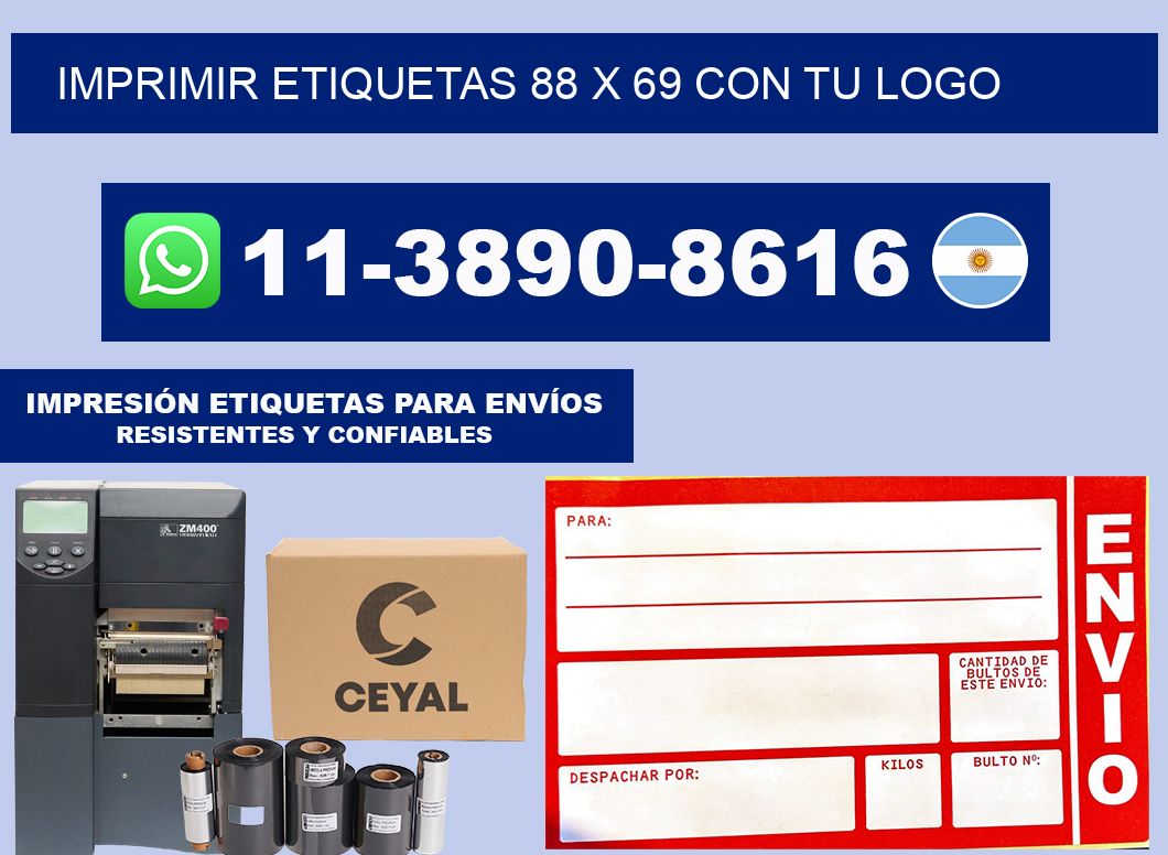 imprimir etiquetas 88 x 69 con tu logo