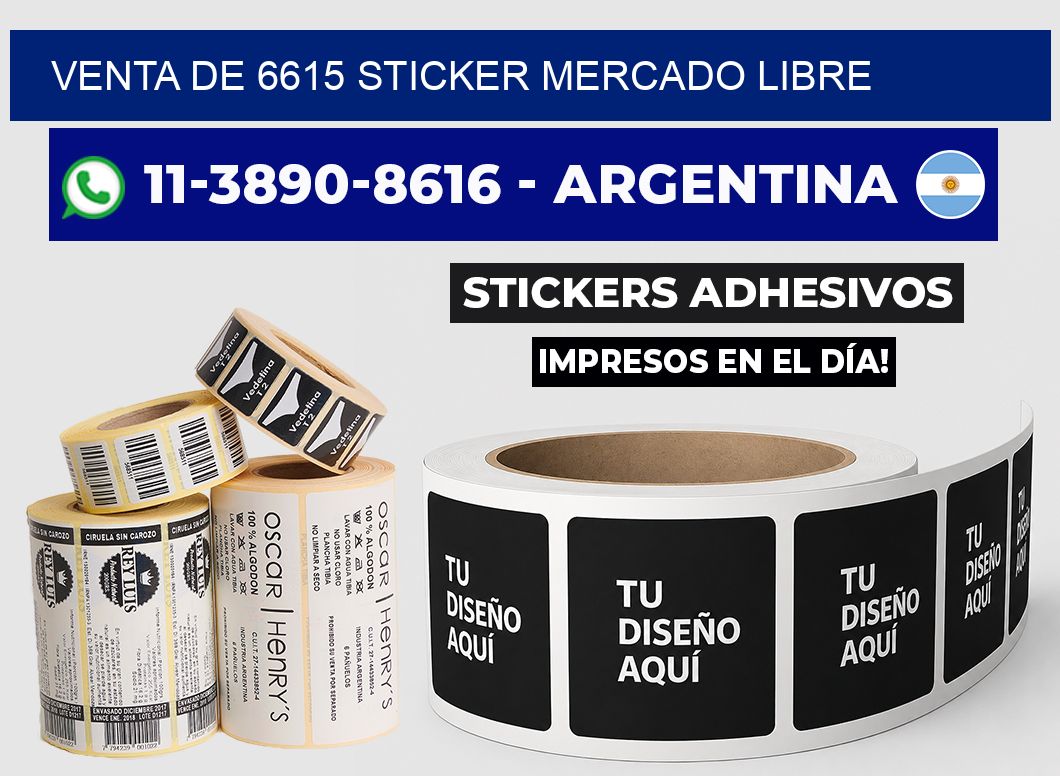 venta de 6615 sticker mercado libre