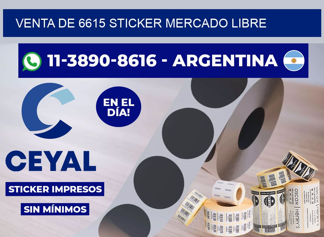 venta de 6615 sticker mercado libre