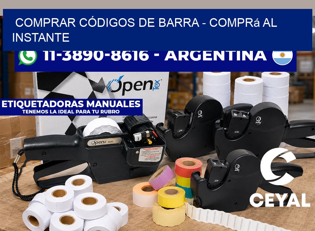 COMPRAR CÓDIGOS DE BARRA - Comprá al instante