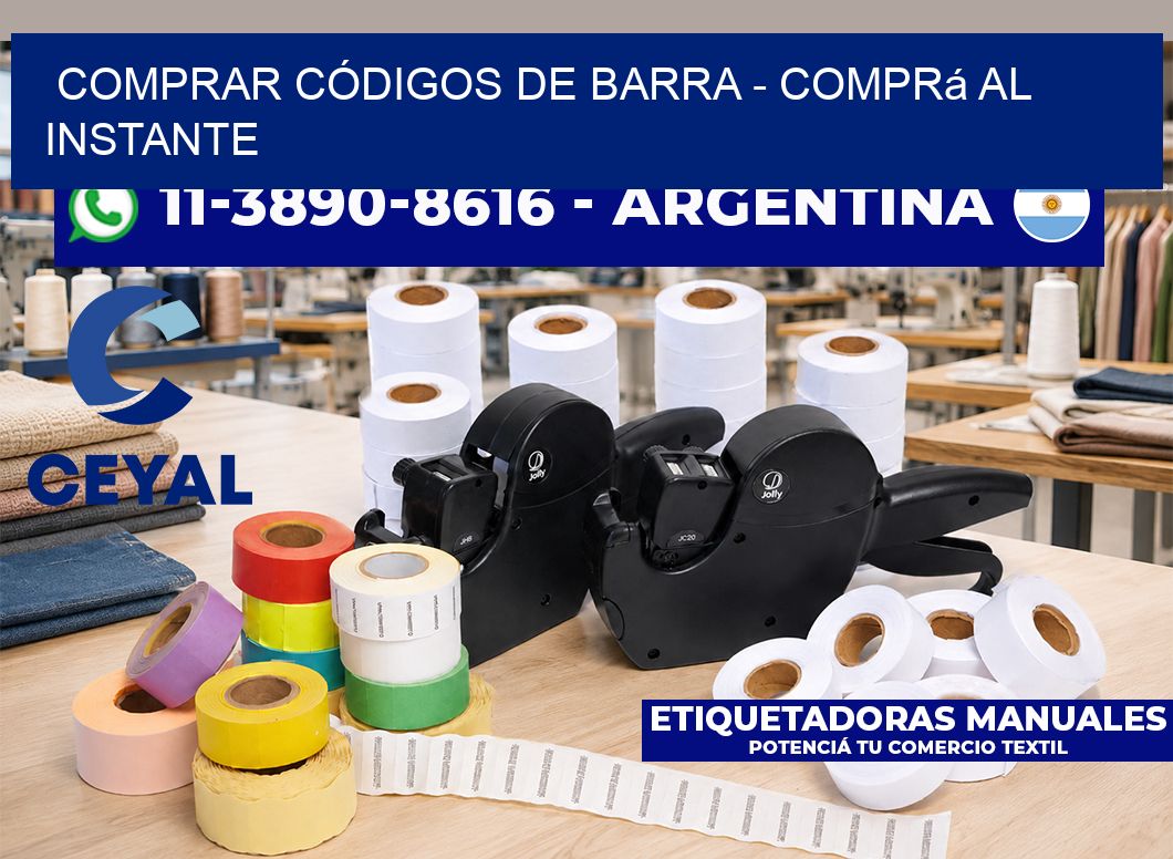 COMPRAR CÓDIGOS DE BARRA - Comprá al instante