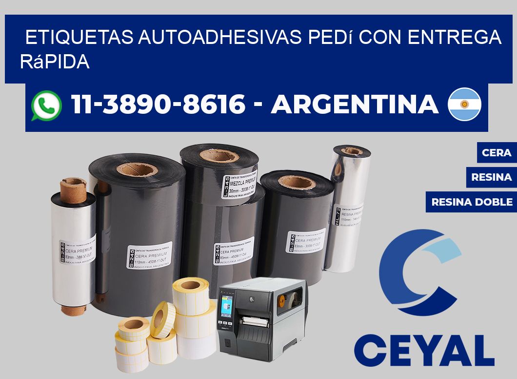 ETIQUETAS AUTOADHESIVAS Pedí con entrega rápida