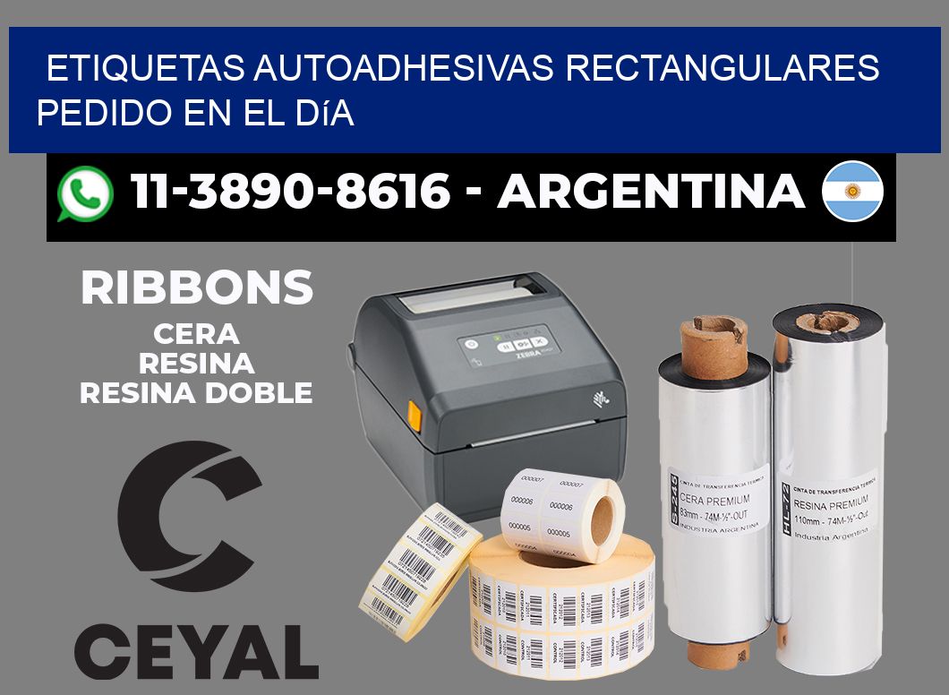ETIQUETAS AUTOADHESIVAS RECTANGULARES Pedido en el día