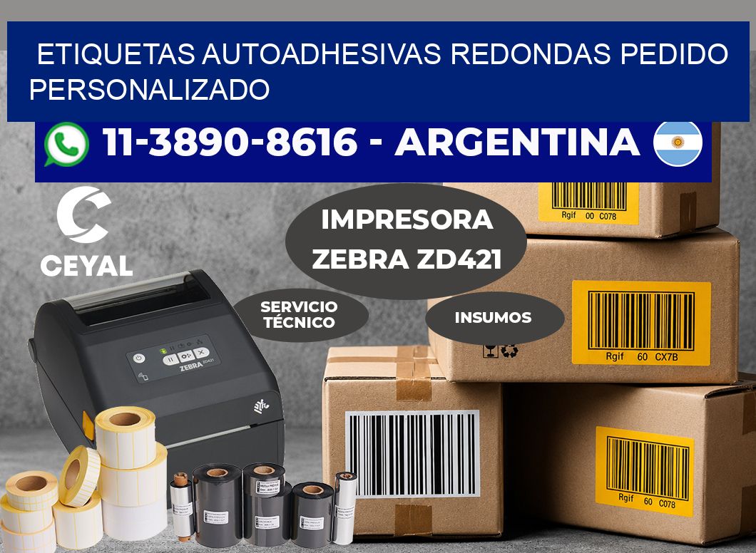 ETIQUETAS AUTOADHESIVAS REDONDAS Pedido personalizado