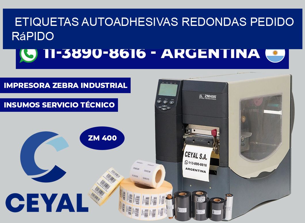 ETIQUETAS AUTOADHESIVAS REDONDAS Pedido rápido
