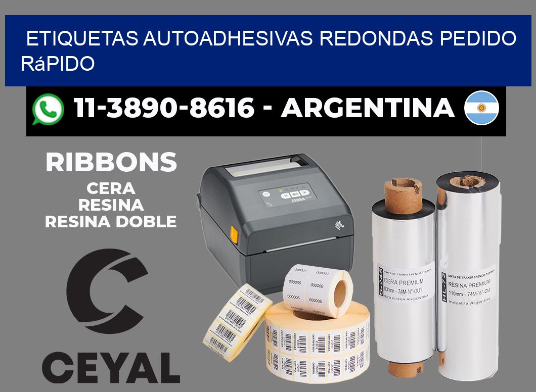 ETIQUETAS AUTOADHESIVAS REDONDAS Pedido rápido