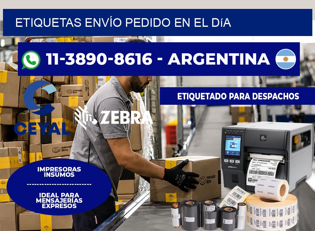 ETIQUETAS ENVÍO Pedido en el día