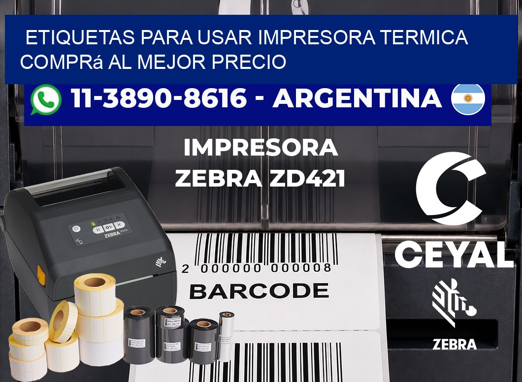 ETIQUETAS PARA USAR IMPRESORA TERMICA Comprá al mejor precio